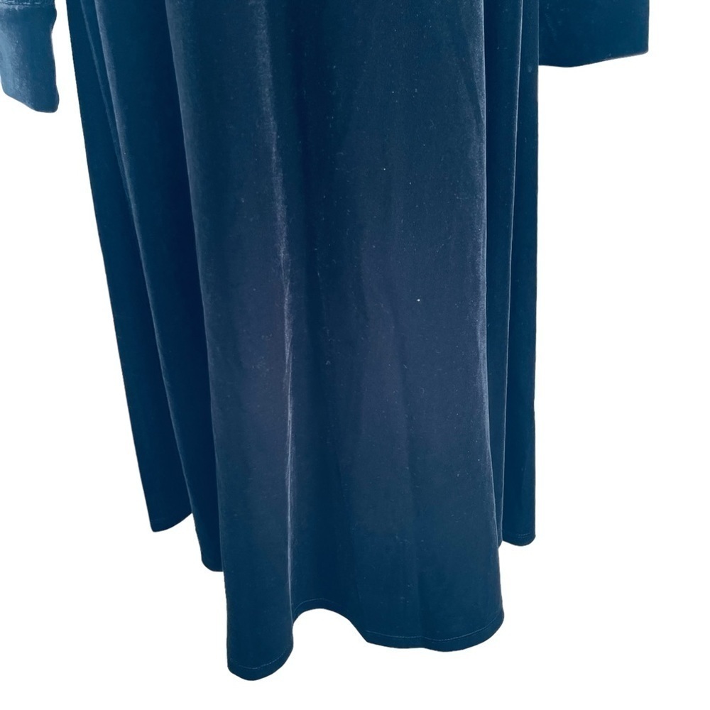 NWT Talbots Black Velvet Midi Dress 4 | Romantic 90s Holiday Evening Dress 8888 - Picture 9 of 10